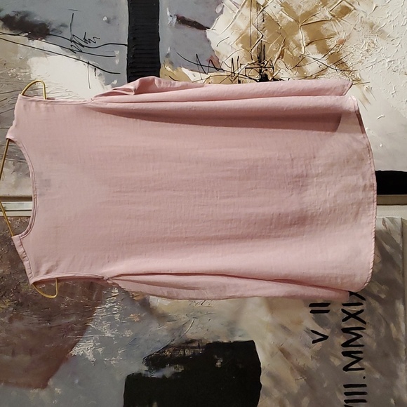 Byer California Blush Pink Vneck Long Sleeve Shoulder Cut Out Blouse Women S - Picture 5 of 6